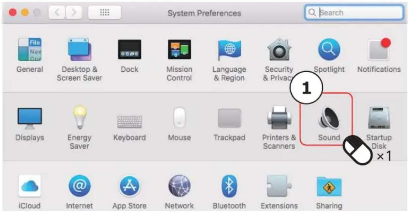 System Preferences General Desktop & Screen Saver Dock Mission Control Language & Region Security & Privacy Spotlight Notifications Displays Energy Saver Keyboard Mouse Trackpad Printers & Scanners Sound Startup Disk iCloud Internet App Store Network Bluetooth Extensions Sharing 1 ×1