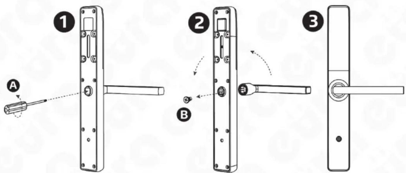Eura ELH-71H4S - USTAWIENIE ORIENTACJI - FRONT KLAMKI - 2