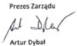Prezes Zarządu Artur Dybał