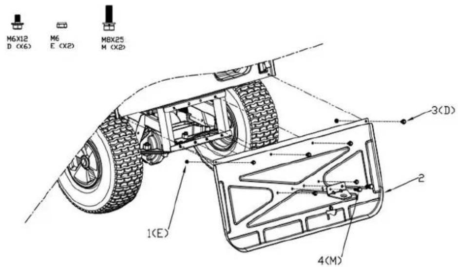 M6X12 D (X6) M6 E (X2) MBX25 M (X2) 3(D) 1(E) 2 4(M)