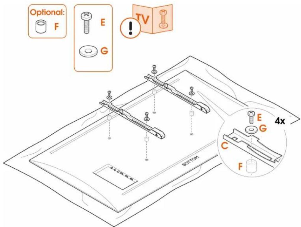 Optional: F E G TV BOTTOM E G 4x C F