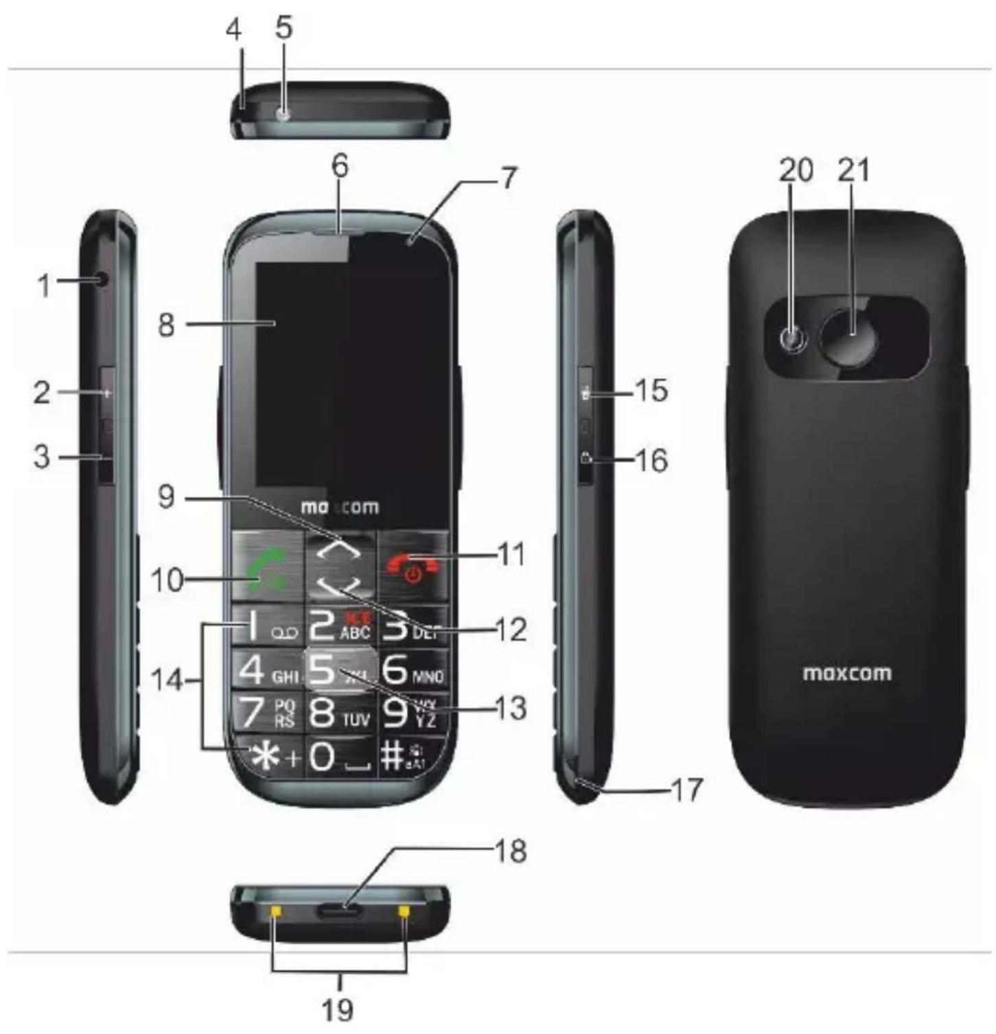 MaxCom MM724 - Alarm słabej baterii - 1