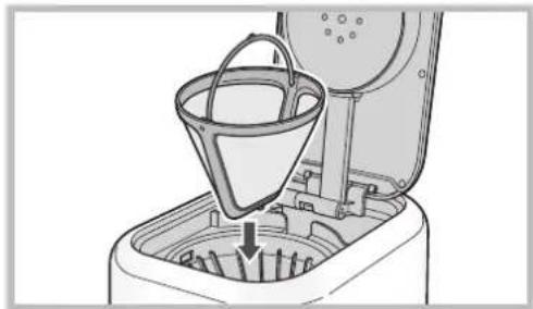 DELONGHI kMix COX750J - ペーパーレスフィルターをフィルターホルダー に入れる - 1