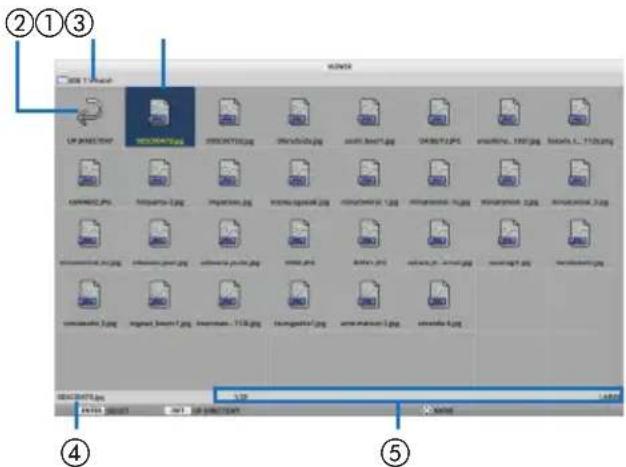 SHARP NP-P525WL - How to view the file list screen - 1