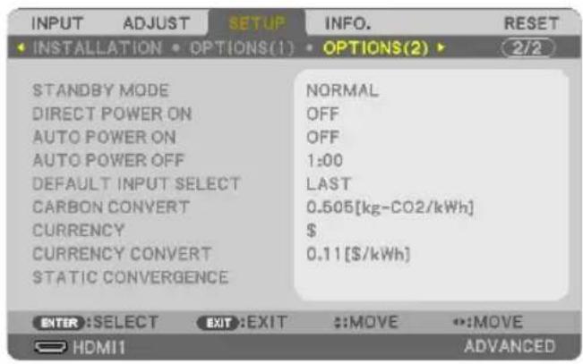 SHARP NP-P525WL - [OPTIONS(2)] - 1