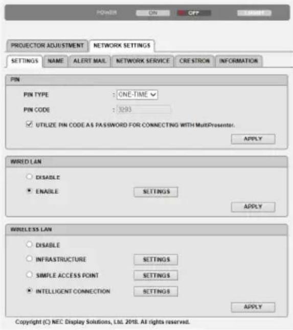 SHARP NP-P525WL - NETWORK SETTINGS - 1