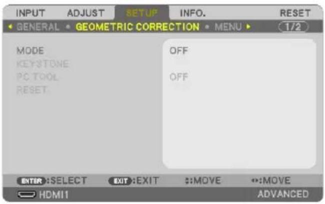 SHARP NP-P525WL - [GEOMETRIC CORRECTION] - 1