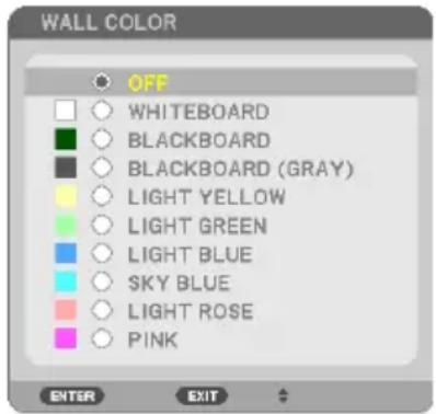 SHARP NP-P525WL - Using the Wall Color Correction [WALL COLOR] - 1