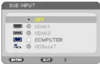 SHARP NP-P525WL - Select the input signal using the ▼/▲ buttons, and press the ENTER button. - 1