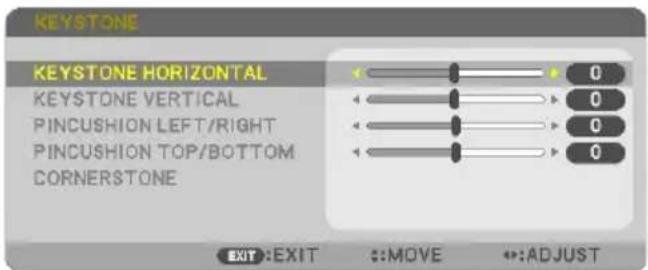 SHARP NP-P525WL - Press the ▼ button to align with the [KEY-STONE] and then press the ENTER button. - 4