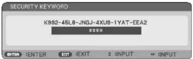 SHARP NP-P525WL - To enable the Security function: - 7