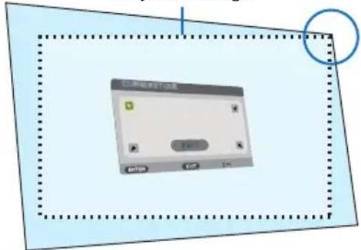 SHARP NP-P525WL - Press the ▼ button to align with the [KEY-STONE] and then press the ENTER button. - 6