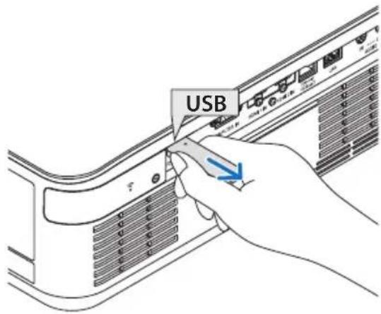 SHARP NP-P525WL - Remove the USB memory from the projector. - 1
