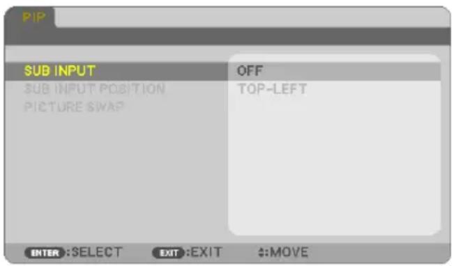 SHARP NP-P525WL - Press the PIP button on the remote control. - 1