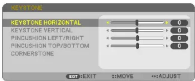 SHARP NP-P525WL - Press the ▼ button to align with the [KEY-STONE] and then press the ENTER button. - 4
