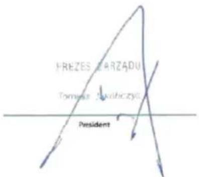 FREZES ARZADU Tomasz Jwobiczyc President