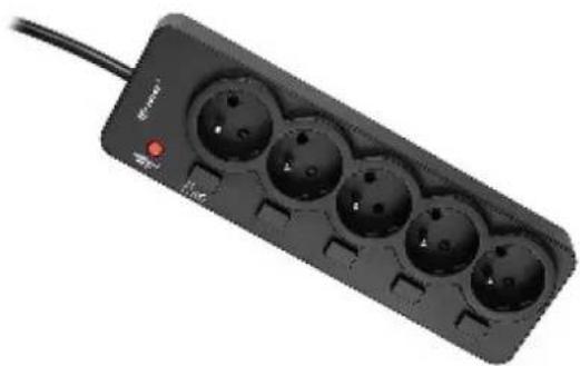 Tracer TRALIS46975 - Listwa zasilająca TRACER PowerGuard PRO 1.8 m Black (5 gniazd, 5 - 2