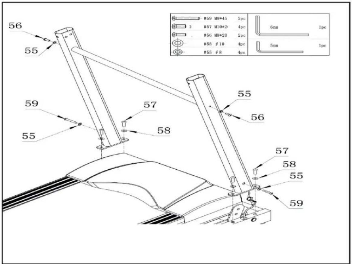 56 55 59 55 57 58 55 56 57 58 55 59 #59 M8*45 2pc #57 M10*20 4pc #56 M8*20 2pc #58 #10 4pc #55 #8 4pc 6mm 1pc 5mm 1pc