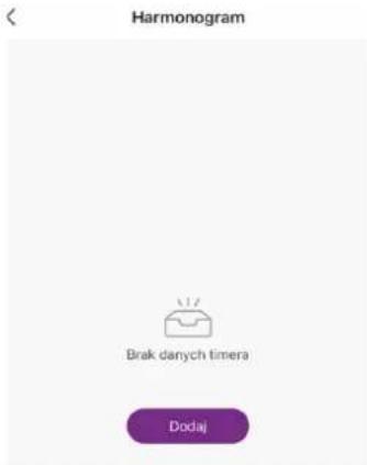 Harmonogram Brak danych timera Dodaj