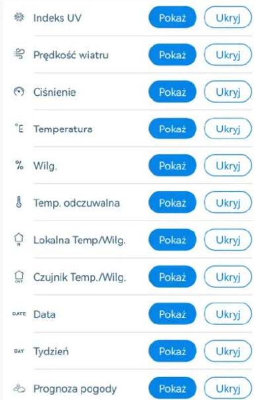 Indeks UV Prędkość wiatru Ciśnienie Temperatura % Wilg. Temp. odczuwalna Lokalna Temp./Wilg. Czujnik Temp./Wilg. DATE Data Tydzień Prognoza pogody Pokaż Ukryj Pokaż Ukryj Pokaż Ukryj Pokaż Ukryj Pokaż Ukryj Pokaż Ukryj Pokaż Ukryj Pokaż Ukryj