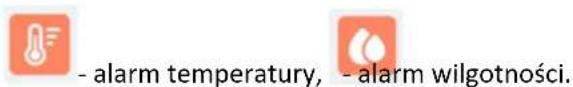 - alarm temperatury, - alarm wilgotności.