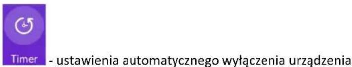 Timer - ustawienia automatycznego wyłączenia urządzenia