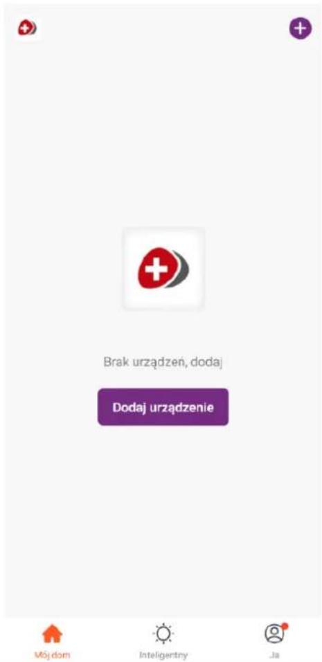 Brak urządzeń, dodaj Dodaj urządzenie Mój dom Inteligerty Ja