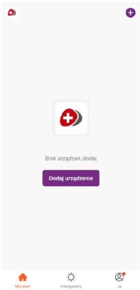 Brak urządzeń, dodaj Dodaj urządzenie Mój dom Intaligatný Js