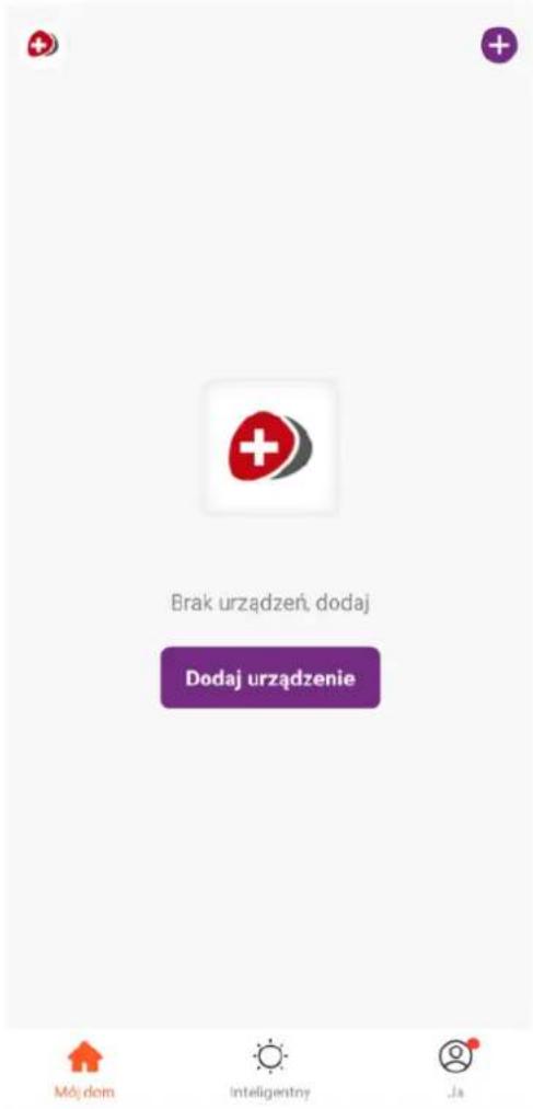 Brak urządzeń, dodaj Dodaj urządzenie Môj dom Inteligentny Ja