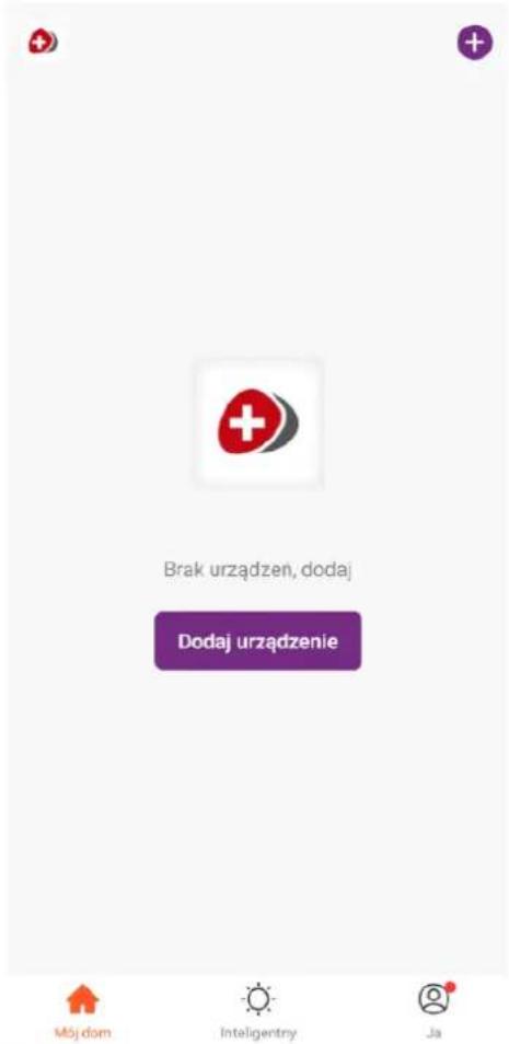 Brak urządzeń, dodaj Dodaj urządzenie Mój dom Inteligentry Ja