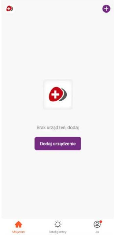 Brak urządzeń, dodaj Dodaj urządzenie Mój dom Inteligentry Ja