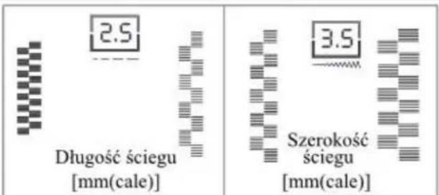 2.5 Długość ściegu [mm(cale)] 3.5 Szerokość ściegu [mm(cale)]