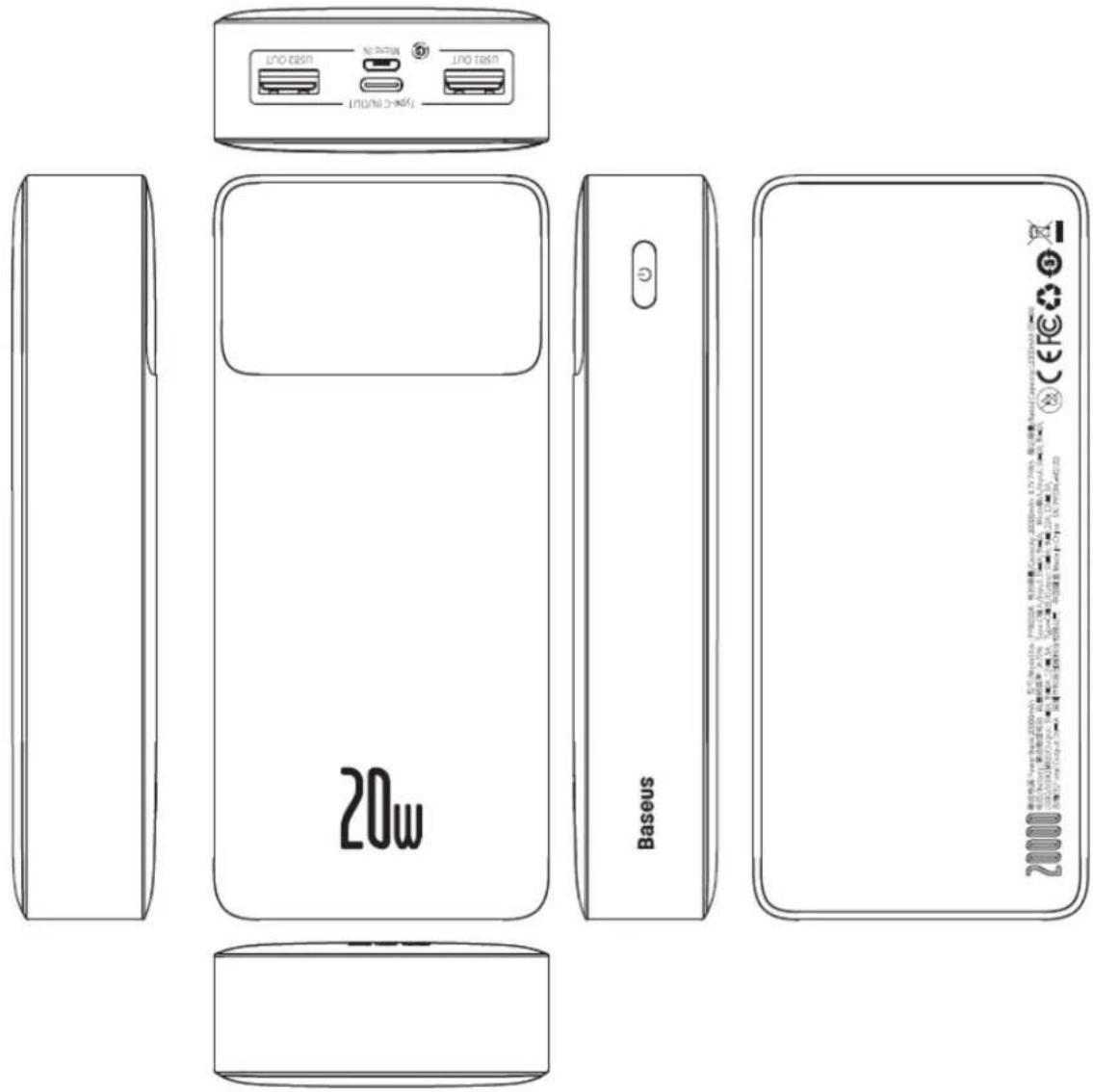 USB OUT USB CNT/INT 20W Baseus 200000