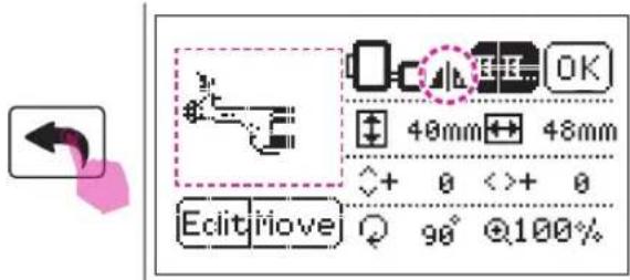 Red Star H400 - ◆ Odbicie lustrzane wzoru haftu - 2