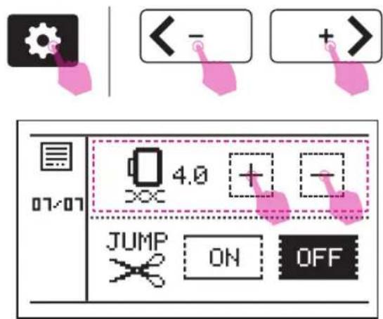 < - + > 07-07 4.0 + JUMP ON OFF