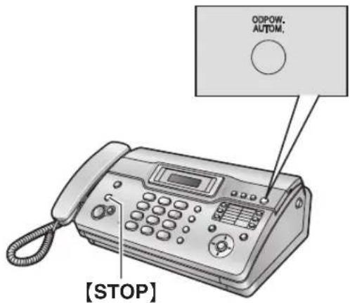 PANASONIC KX-FT936PD - Uruchamianie trybu TEL/FAKS - 1