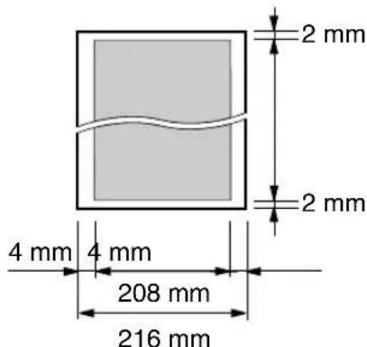 PANASONIC KX-FT936PD - Efektywny obszar skanowania - 1