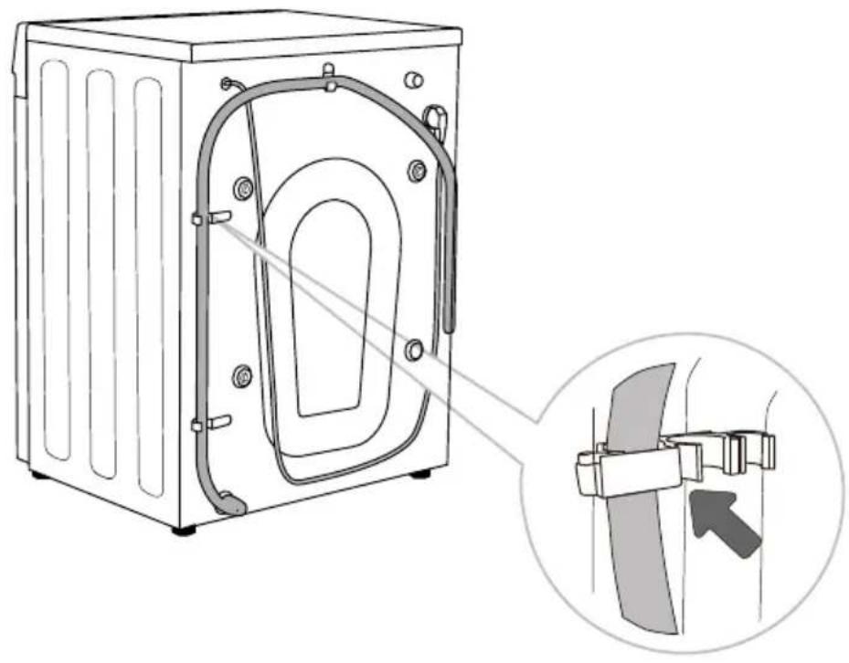 GORENJE W3NGPI61SBS - PODŁĄCZANIE I ZABEZPIECZANIE WEŻA ODPROWADZAJĄCEGO - 3