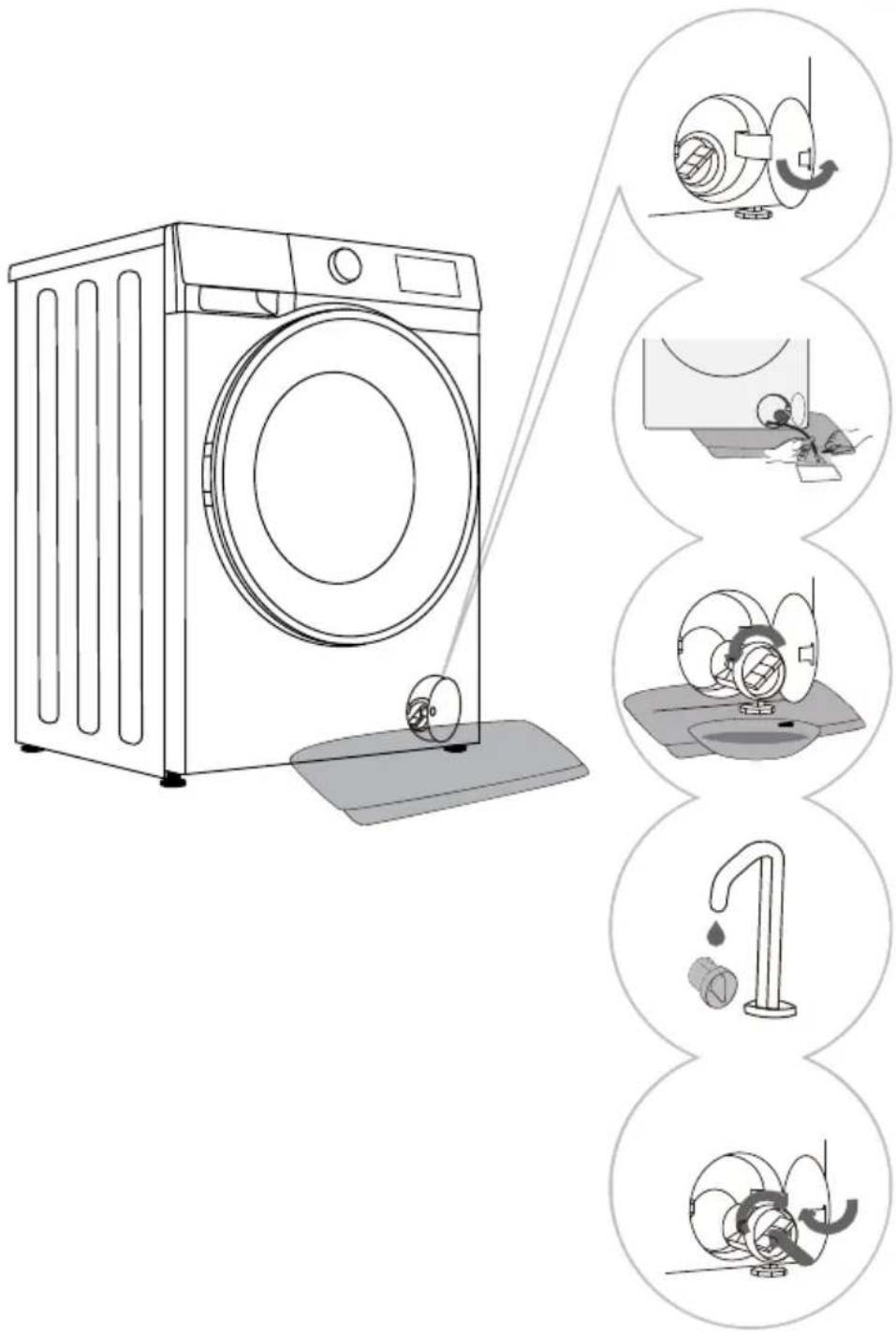 GORENJE W3NGPI61SBS - CZYSZCZENIE FILTRA POMPY - 1