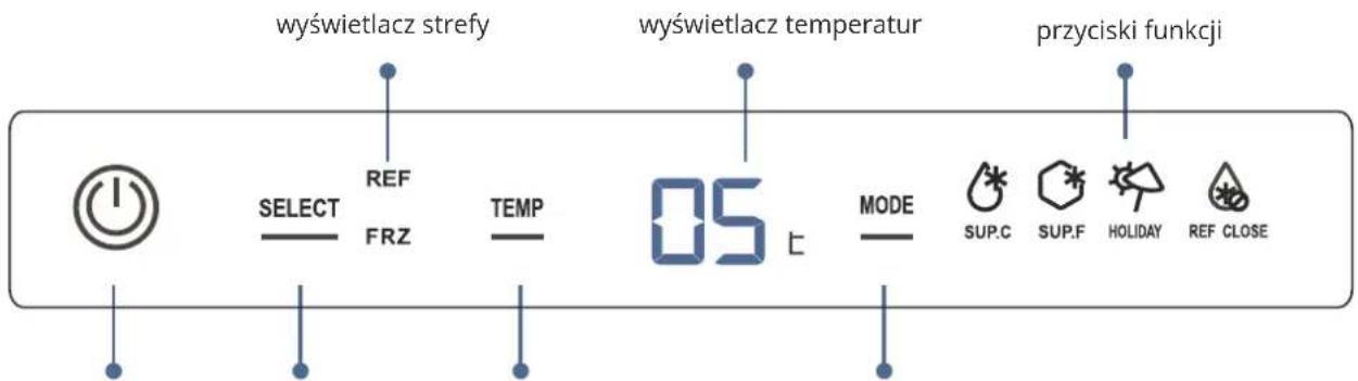 Berg CZZ193NWM32 - REGULACJA TEMPERATURY Panel sterujący - 1