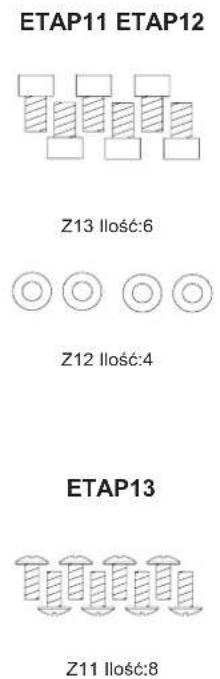 ETAP11 ETAP12 Z13 Ilość:6 Z12 Ilość:4 ETAP13 Z11 Ilość:8