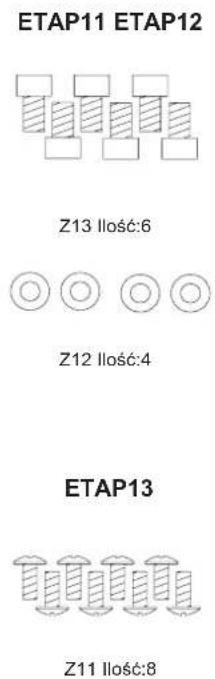 ETAP11 ETAP12 Z13 Ilość:6 Z12 Ilość:4 ETAP13 Z11 Ilość:8