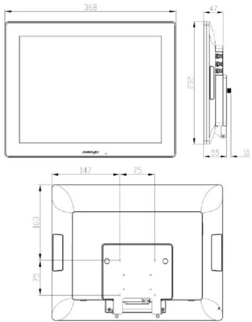 Posiflex RT-6015Q-G2 - Outline Dimension - 5