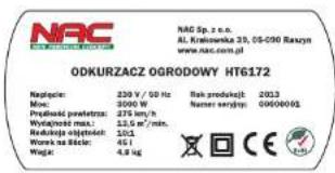 NAC HT6172 - Instrukcja Obsługi - 6