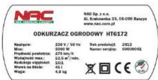NAC HT6175 - Instrukcja Obsługi - 6