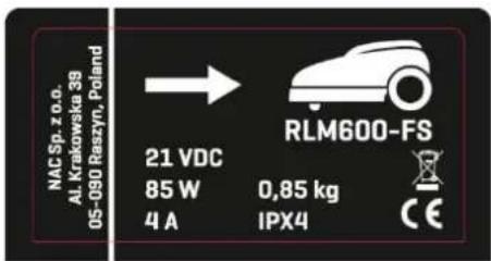 NAC RLM600-FS - Inne piktogramy - 2