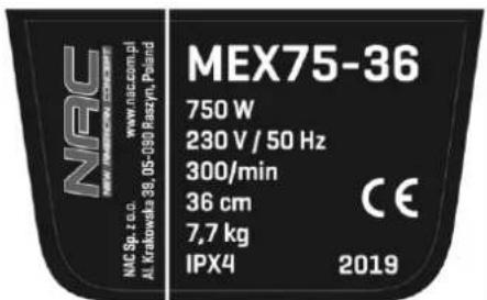 NAC MEX150-45 - DANE TECHNICZNE - 5
