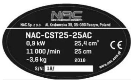 NAC CST25-25-08AC - Inne oznaczenia na maszynie: - 1