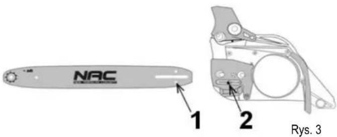 NAC PE2000 - Zakładanie prowadnicy i łańcucha - 2