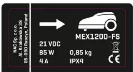 NAC MEX1200-FS - Inne piktogramy - 2